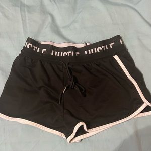 Hustle black and white pajama shorts
